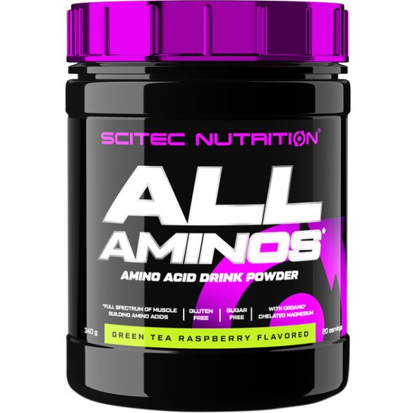 SCITEC ALL AMINOS ZÖLD TEA-MÁLNA 340G