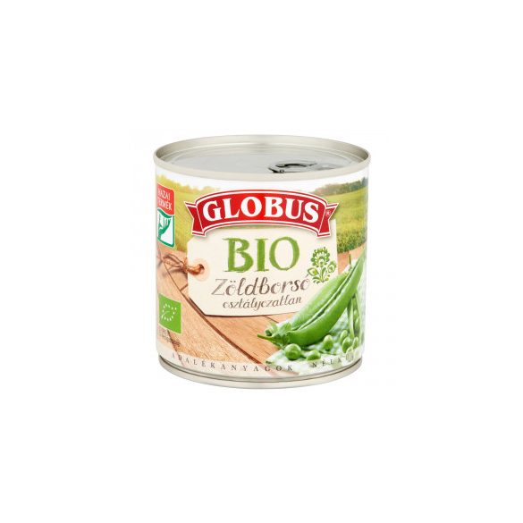 Globus bio zöldborsó konzerv