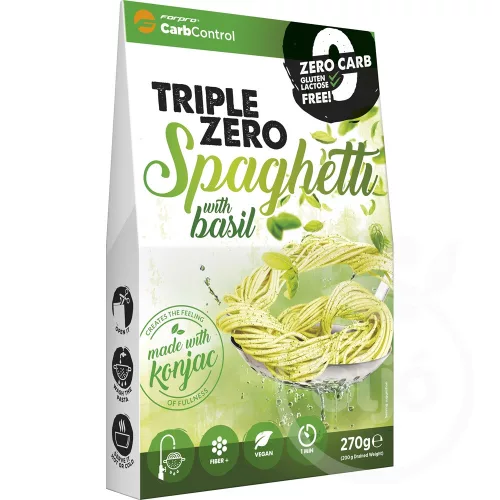 Forpro zero kalóriás tészta - spaghetti bazsalikommal cukor/zsír/laktóz/glutén/szójamentes 270 g - Bio és natúr élelmiszerek