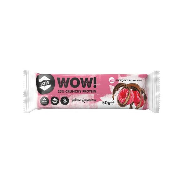 Forpro wow 25% crunchy protein szelet intense raspberry 50 g