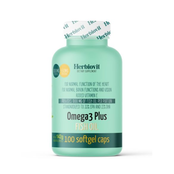 Herbiovit Omega-3 Plus halolaj lágykapszula 100 db