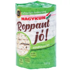 Roppant jó! puffasztott rizskorong zöldfűszeres 100 g - 