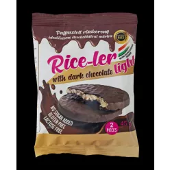 Rice-ler puffasztott rizskorong édesítőszeres étcsokoládéval mártva 45 g - 