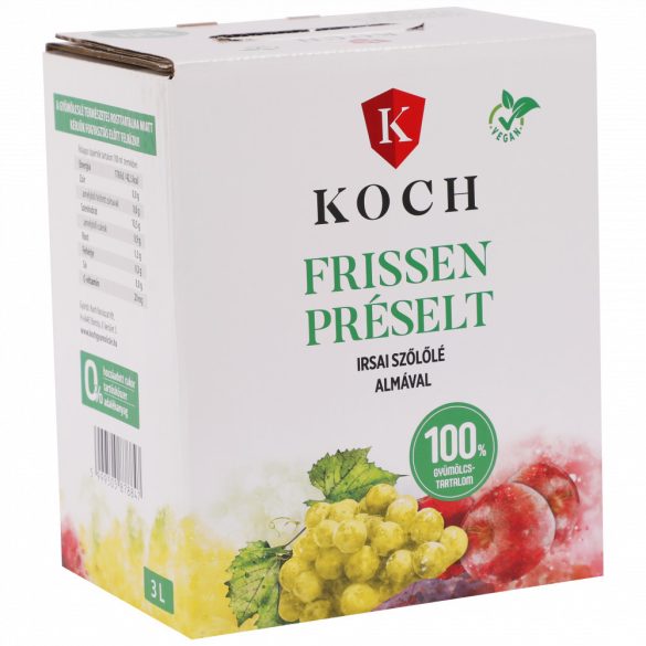 Koch frissen préselt irsai szőlőlé almával 3000 ml