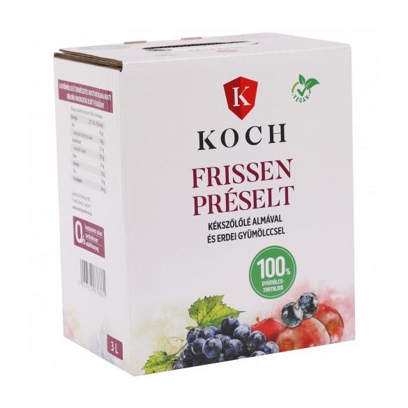 Koch frissen préselt kékszőlőlé almával és erdei gyümölccsel 3000 ml