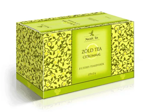 Mecsek zöld tea citrommal 20x2 g 40 g - Bio és natúr élelmiszerek