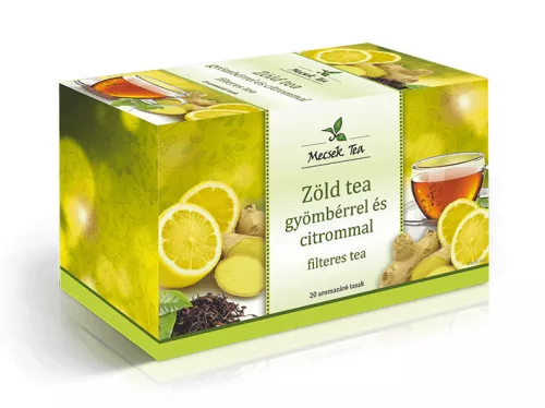Mecsek zöld tea gyömbérrel és citrommal 20x2 g 40 g - Bio és natúr élelmiszerek