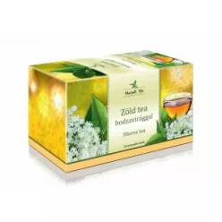 Mecsek zöld tea bodzavirággal 20x2 g 40 g - Bio és natúr élelmiszerek