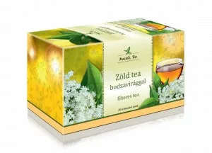 Mecsek zöld tea bodzavirággal 20x2 g 40 g - Bio és natúr élelmiszerek