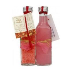 King Glass duó rózsa fürdőkristály+habfürdő csomag