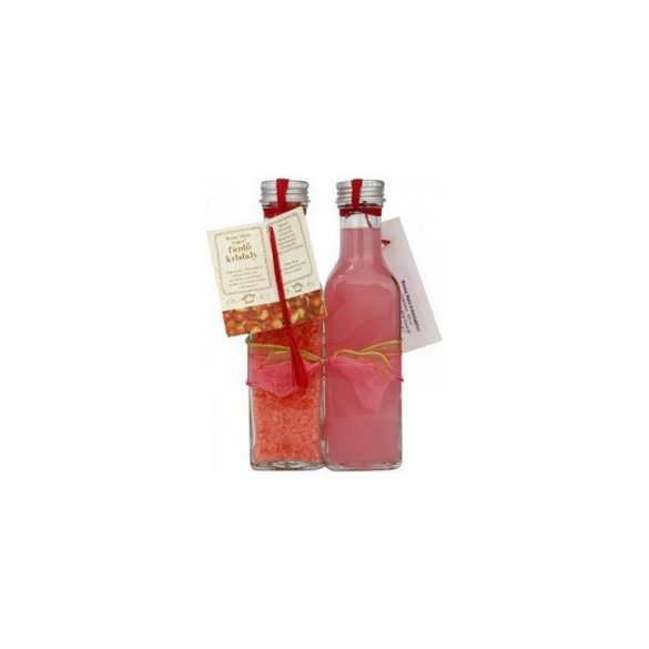 King Glass duó rózsa fürdőkristály+habfürdő csomag