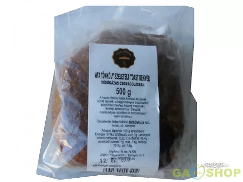 Ata tönköly szeletelt toast kenyér 15 napos 500 g