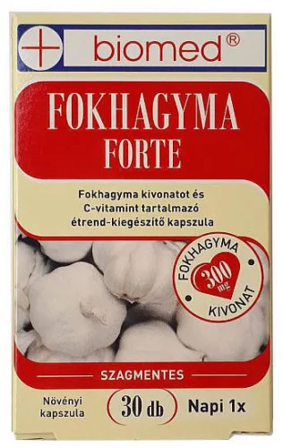 Biomed fokhagyma forte kapszula 30 db - Bio és natúr étrendkiegészítők
