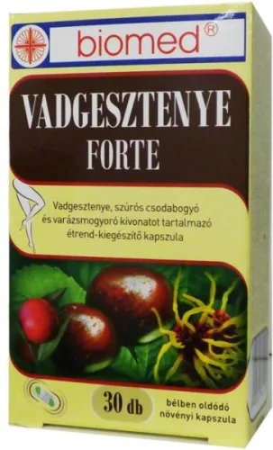 Biomed vadgesztenye forte kapszula 30 db - Bio és natúr étrendkiegészítők