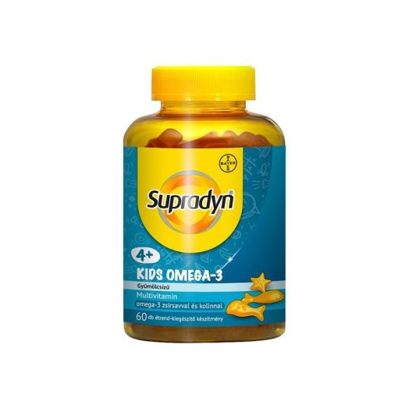 Supradyn Kids Vitaminokat Omega-3-Zsírsavat És Kolint Tartalmazó 60Db