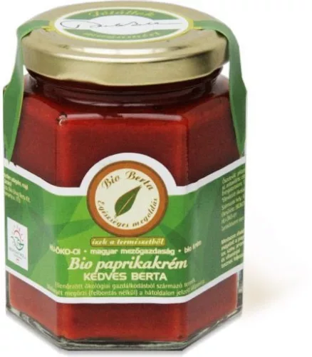 Bio Berta bio paprikakrém kedves berta 190 g - Bio és natúr élelmiszerek