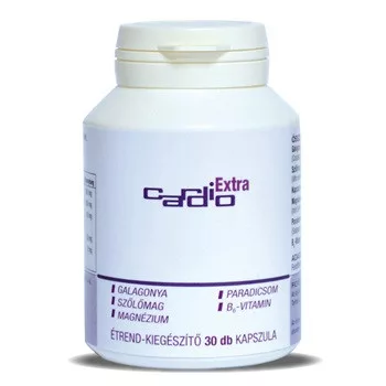 Cardio extra galagonya, szőlőmag, magnézium, paradicsom, b6-vitamin étrend-kiegészítő kapszula 30 db - 