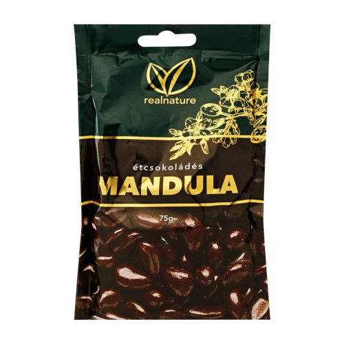 Real Nature étcsokoládés mandula 75 g
