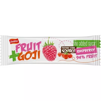 Sunvita gyümölcsszelet málna-goji 30 g - Bio és natúr élelmiszerek