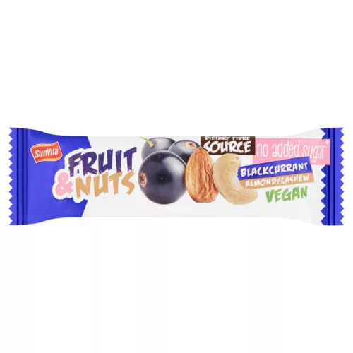 Sunvita gyümölcsszelet feketeribizlis kesuval-mandulával 30 g - Bio és natúr élelmiszerek