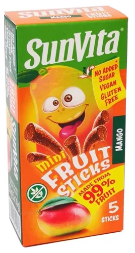 SUNVITA MINI FRUIT STICKS MANGO 5DB HCM. - Bio és natúr élelmiszerek