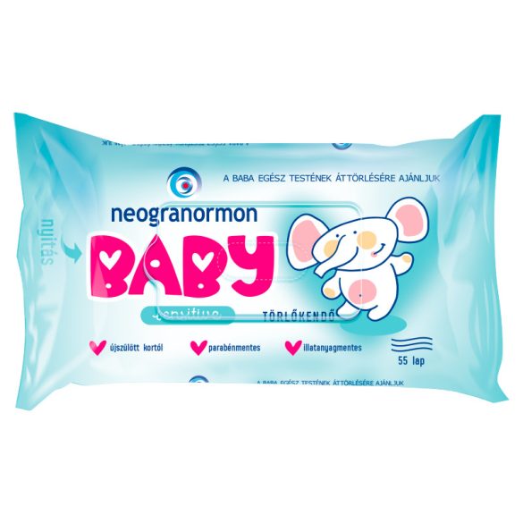 Neogranormon baba törlőkendő sensitive 55 db