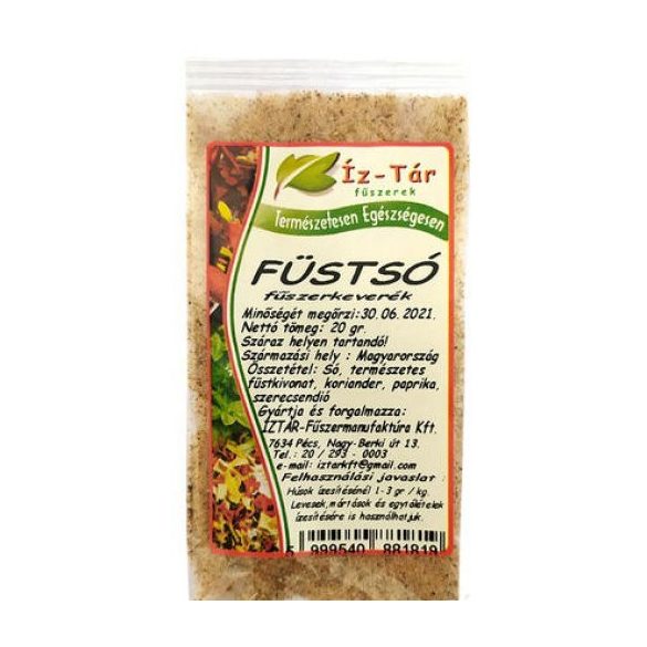 Íz-Tár fűszerkeverék füstsó 20 g