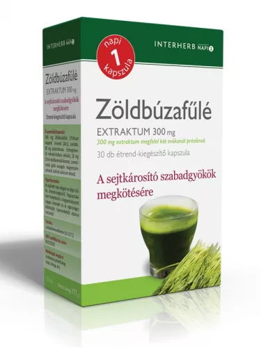 INTERHERB ZÖLDBÚZAFŰLÉ KAPSZULA 30 db - Bio és natúr étrendkiegészítők
