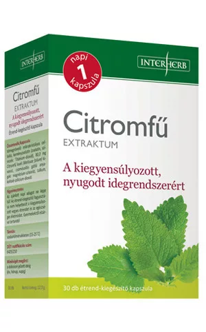 Interherb Citromfű Extraktum Kapszula 30 db - Bio és natúr étrendkiegészítők