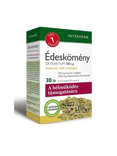 Interherb napi 1 édeskömény extraktum kapszula 30 db - Bio és natúr étrendkiegészítők