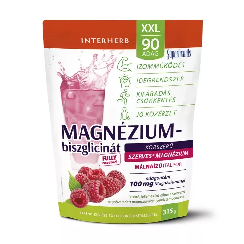 Interherb Xxl Szerves Magnézium-Biszglicinát Málnaízű Italpor 90 Adag 315G - 