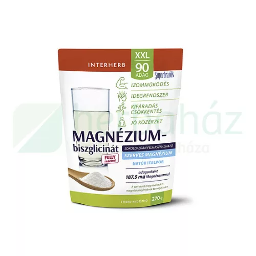 Interherb Xxl Szerves Magnézium-Biszglicinát Natúr Italpor 90 Adag 270G - 