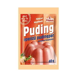 Haas natural pudingpor szamóca 40 g - Bio és natúr élelmiszerek