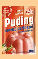 Haas natural pudingpor szamóca 40 g - Bio és natúr élelmiszerek