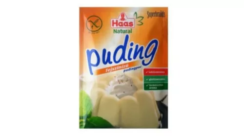 Haas natural pudingpor tejszín ízű 40 g - Bio és natúr élelmiszerek