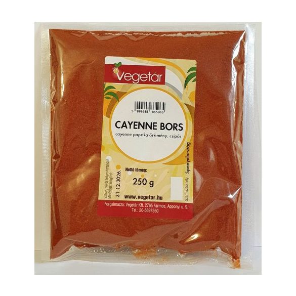Vegetár Cayenne Bors 250G