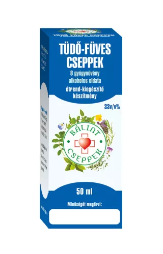 Bálint tüdő-füves cseppek 8 gyógynövény alkoholos oldata 50 ml - Bio és natúr étrendkiegészítők