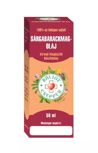 Bálint sárgabarackmag-olaj 50 ml - Bio és natúr étrendkiegészítők