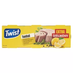 Twist tonhaltörzs növényi olajban citromos-borsos ízesítéssel 3x80g 240 g - 