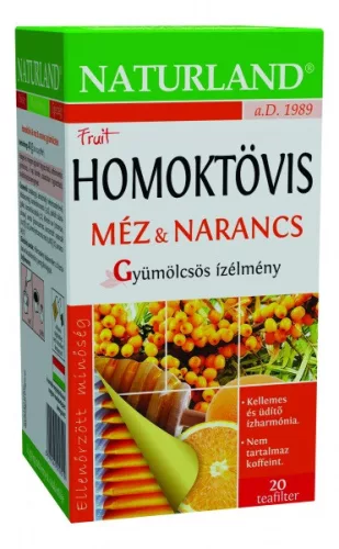Naturland homoktövis méz narancs gyümölcsös ízélmény 20x2 40 g - Bio és natúr élelmiszerek