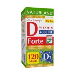 Naturland prémium d-vitamin forte tabletta 120 db - Bio és natúr étrendkiegészítők