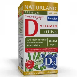 Naturland olivalevél+D-vitamin 4000NE kapszula 60 db - Bio és natúr étrendkiegészítők