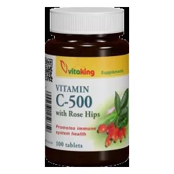 VITAKING C-500 TR TABLETTA CSIPKEBOGYÓVAL 100DB - Bio és natúr étrendkiegészítők