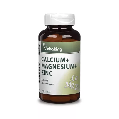 Vitaking calcium+magnesium+zinc 100 db - Bio és natúr étrendkiegészítők