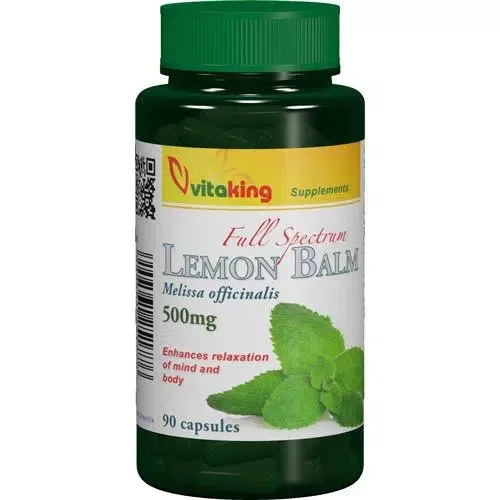 Vitaking Citromfű levél 500mg 60 db  kapszula - Bio és natúr étrendkiegészítők