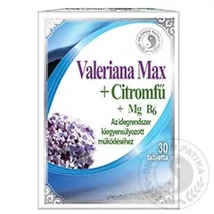 Dr.chen valeriana max+citromfű tabletta 30 db - Bio és natúr étrendkiegészítők