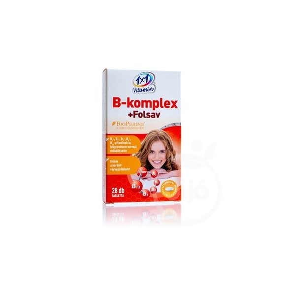 1x1 vitamin b-komplex+folsav étrend-kiegészítő ftbl bioperin 28 db