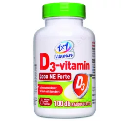 1x1 vitamin D3-vitamin 4000IU rágótabletta 100 db - Bio és natúr étrendkiegészítők