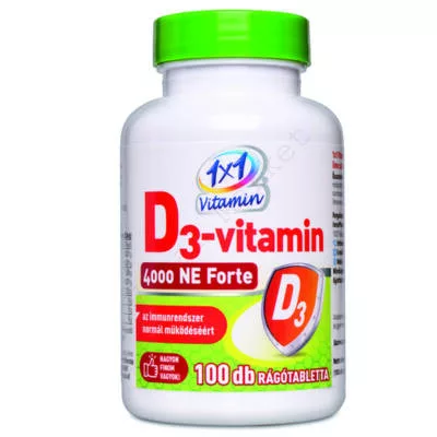 1x1 vitamin D3-vitamin 4000IU rágótabletta 100 db - Bio és natúr étrendkiegészítők