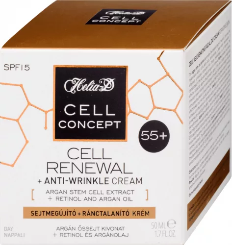 Helia-D cell concept 55+ sejtmegújító+ránctalanító nappali krém 50 ml - Bio és natúr kozmetikumok